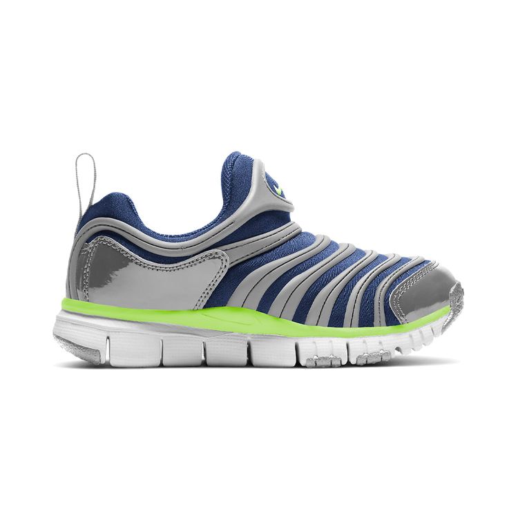 Nike Dynamo Free Comfortable Non-Slip Shock Absorbing Wear-Resistant Kids Casual Shoes Kids Casual Shoes Gray Blue Green 343738-436