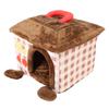 Cat House Soft Comfortable Enough Interior Space Portable Cartoon Cute Dog House Kennel Bed for