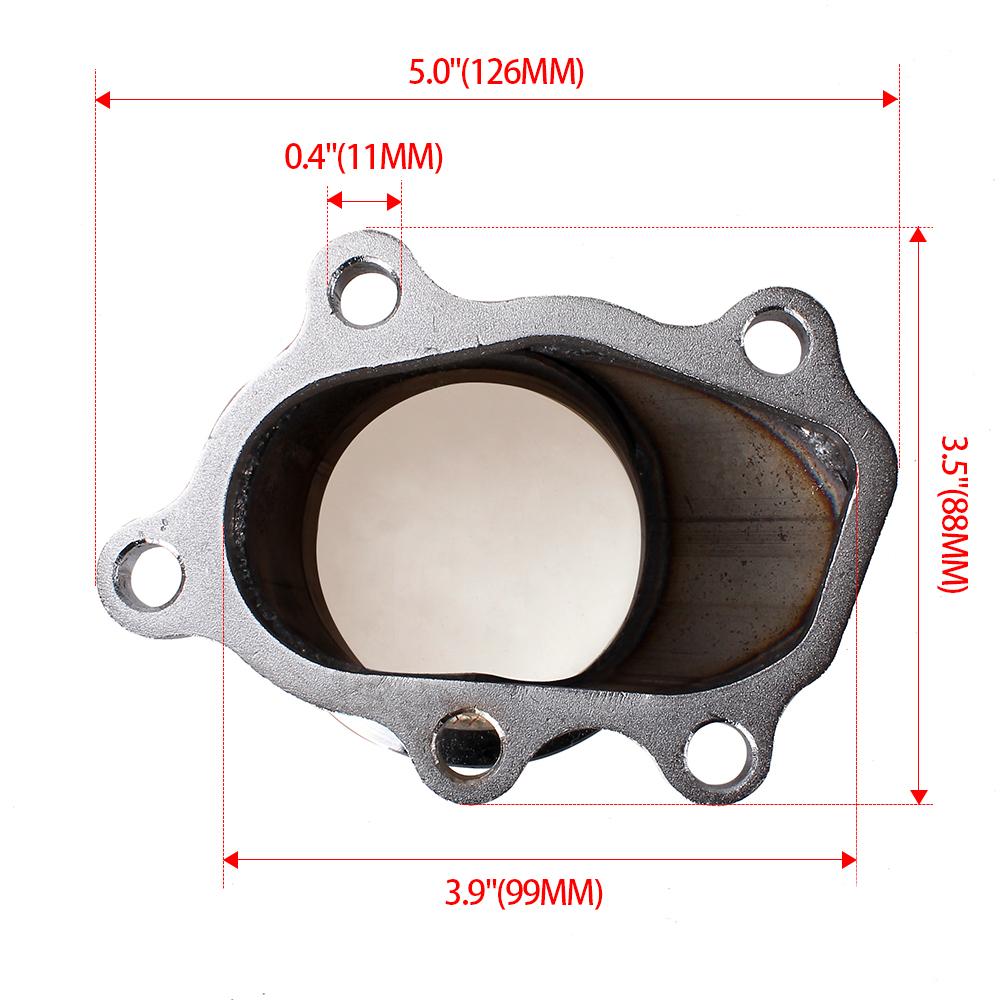 MUGE-Adaptateur de Bride V-bande 5 Boulons vers 2,5"/ 63mm pour Down Pipe Turbo MUGE-Turbo pour GT25 GT28 T25 T28 BOV085