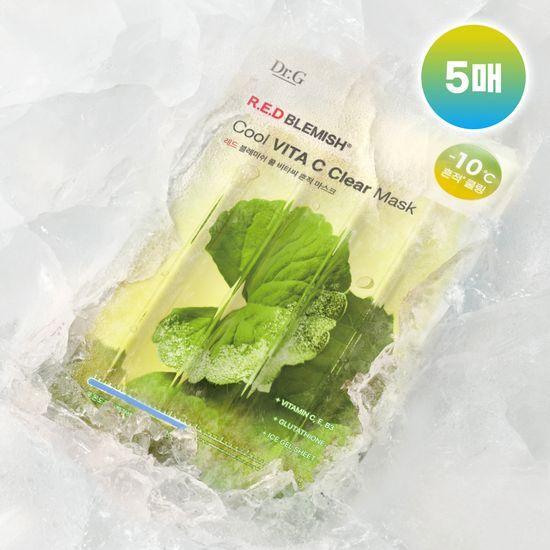 Dr.G Red Blemish Cool Mask 5 Sheets (3 Types) (Soothing/Trace Reduction/Elasticity)
