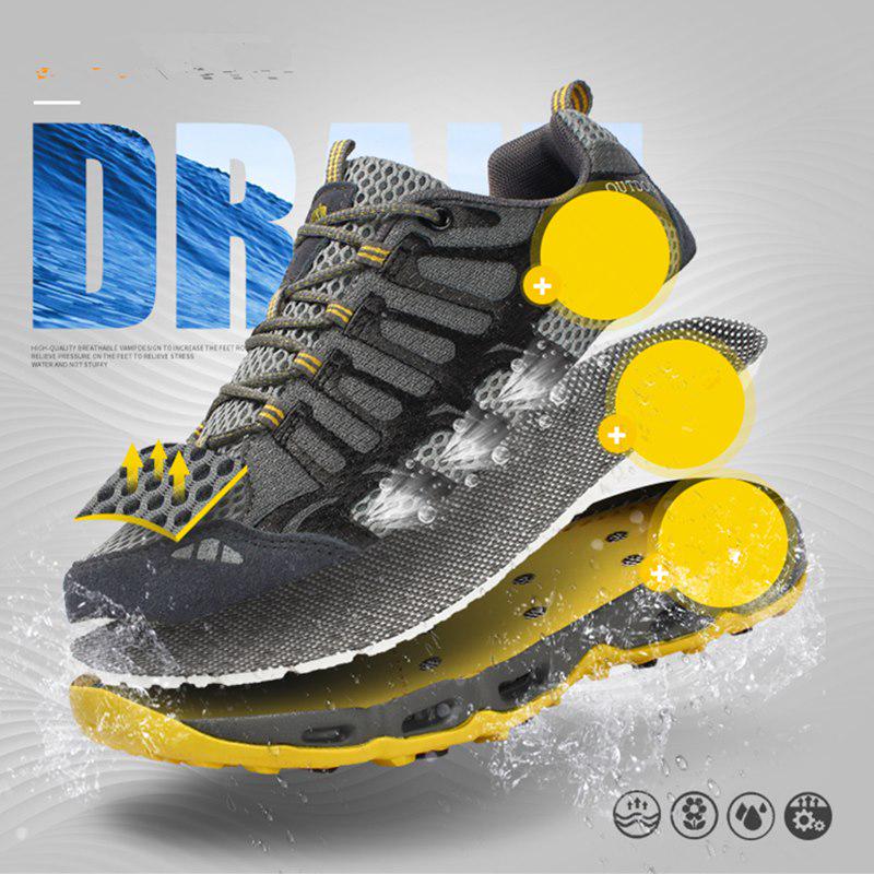 Unisexs Breathable Waterproof Trekking Shoes Tactical Sport Quick-Drying Outdoor Camping Hiking Shoes Upstream Mens Sneakers