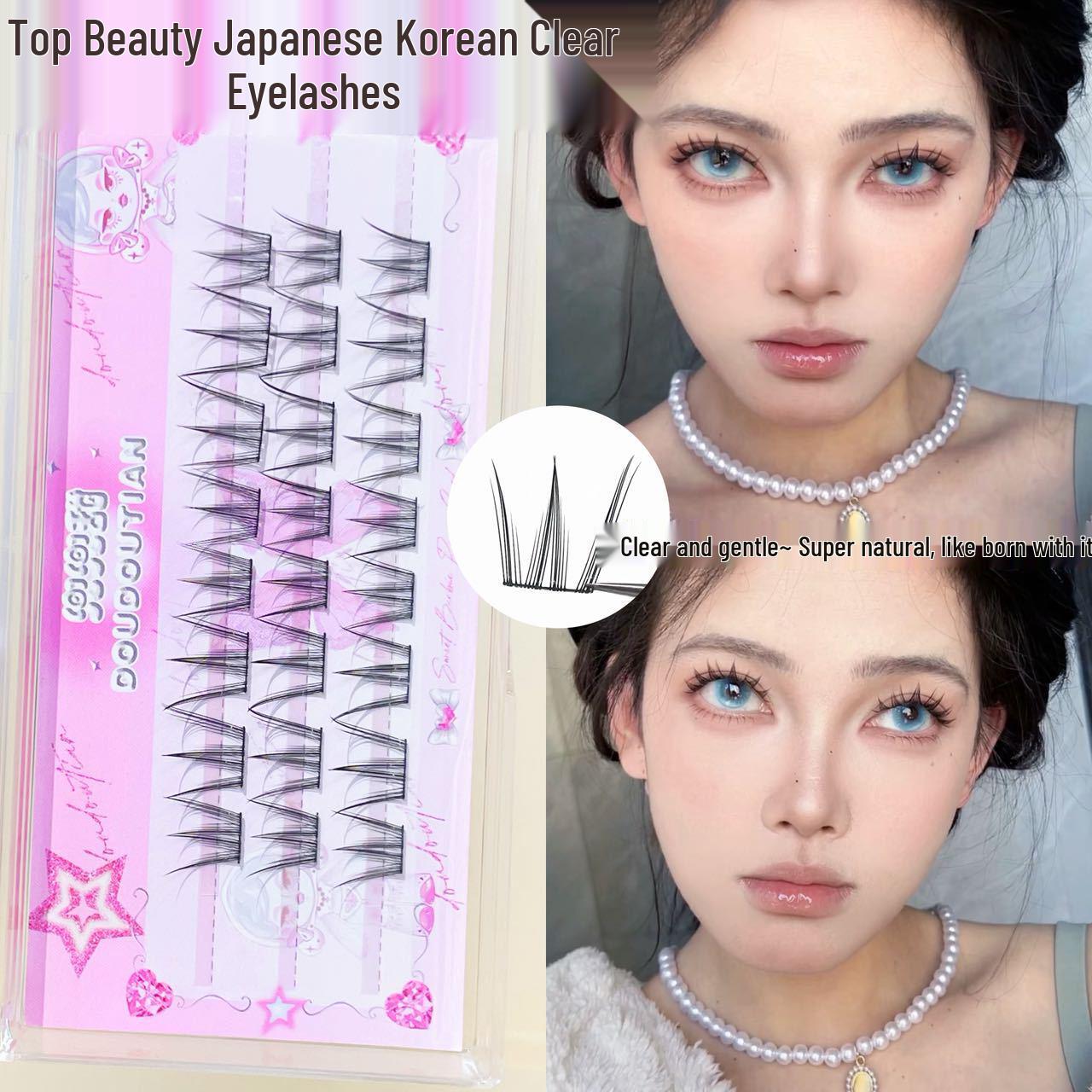 Koukou Sweet Top Eyelashes: Beautiful, Natural, Wide-Angle Japanese-Korean Style for a Lively, Atmospheric Look.