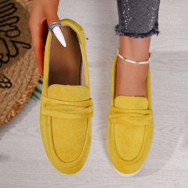 Large Size Shallow Mouth Women's Autumn New One-pedal Flat-soled Lazy Shoes