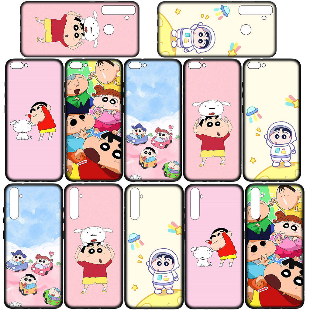For iPhone 16 15 Xiaomi Redmi Note 14 13 12 11 Pro Max X 8 9 16e Samsung Galaxy S25 S24 S23 Moto OPPO Huawei Cute Crayon Shin Chan Shinchan Phone Case