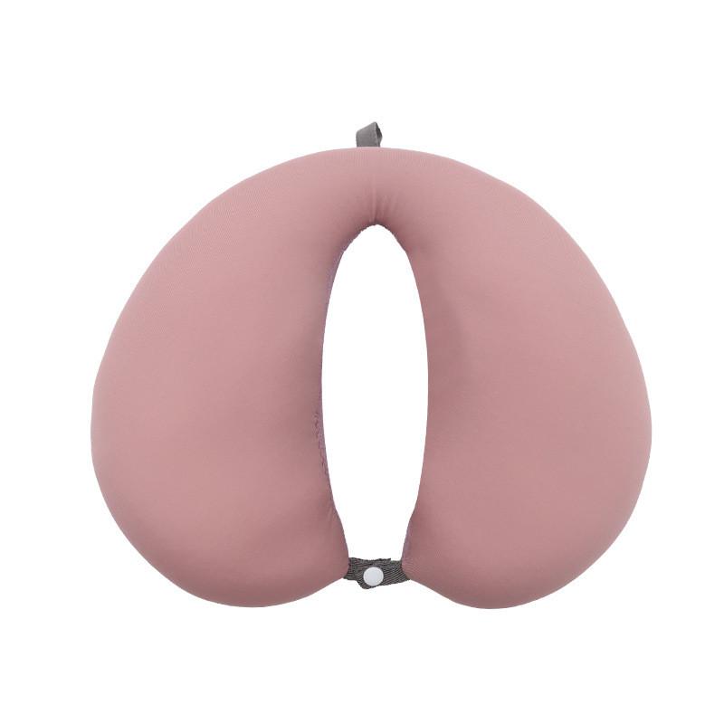 Pure Color Foam Pillow With Neck Support For Business Travel And Office Use
