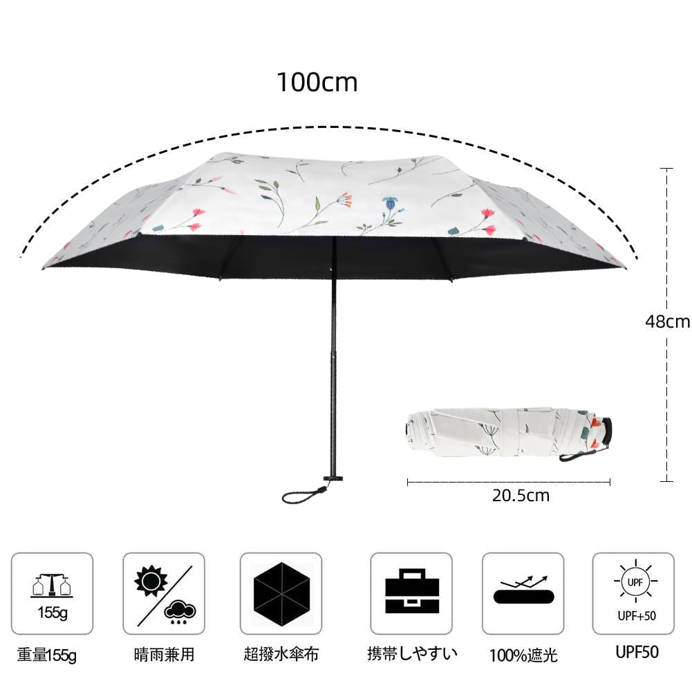 Folding UV Folding Manual Opening and Folding UV Heat UV 6 Easy To Color Umbrella, Parasol, 100% Protection, Sunshade, Umbrella, Lightweight, Closing,