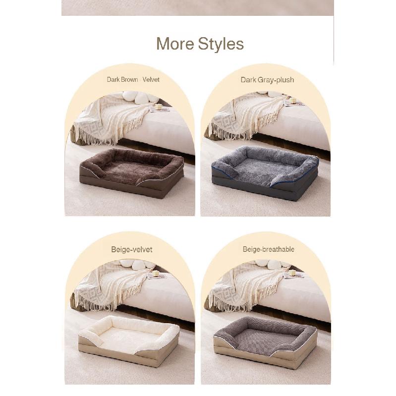 Winter Pet Dog Bed Sofa Deep Sleep Memory Foam Dog Bed Small Medium Large Square Thickened Warm Mat Kennel Dog Products