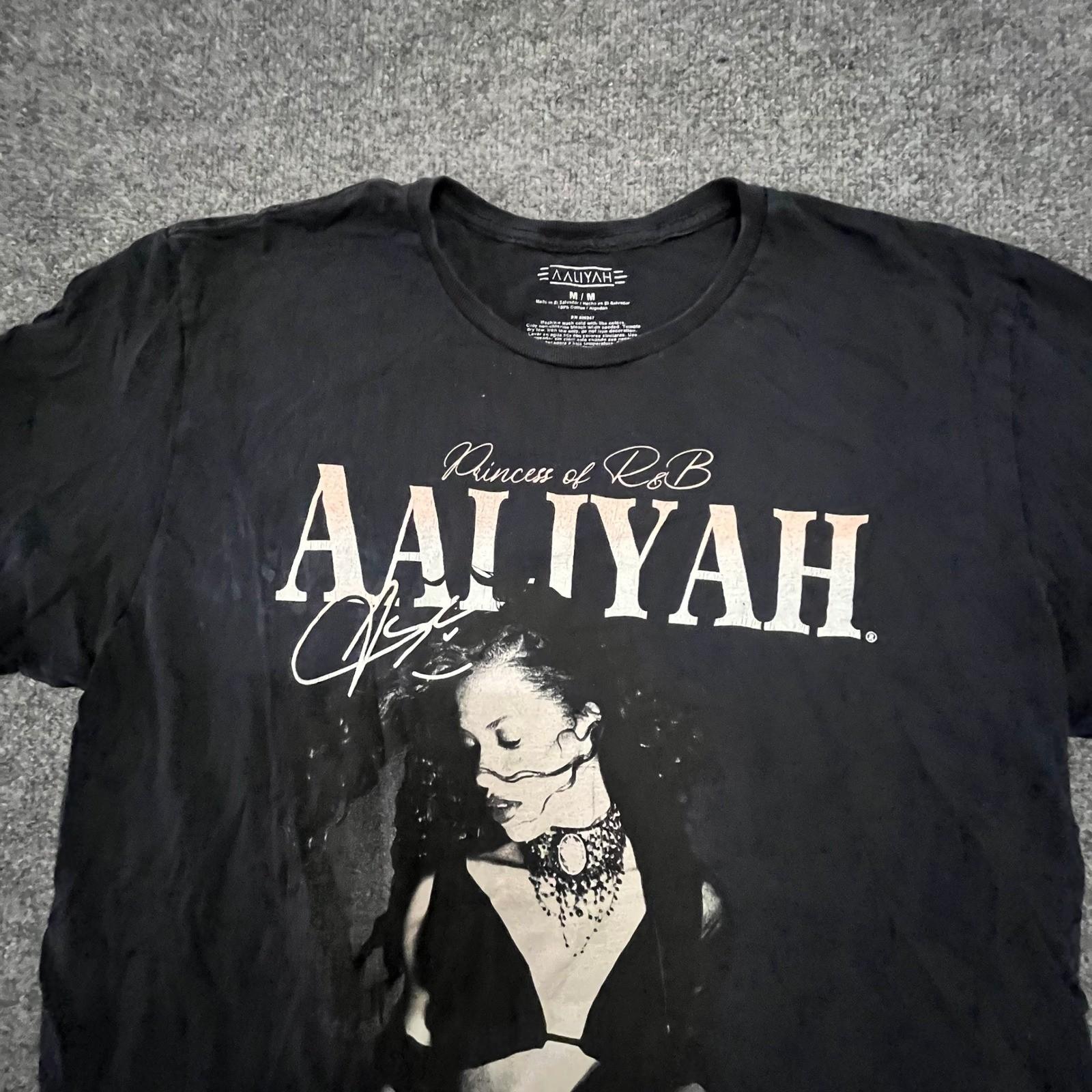 Aaliyah T-Shirt Mens Size Medium Black Princess of R&B Graphic Short Sleeve XXXXL