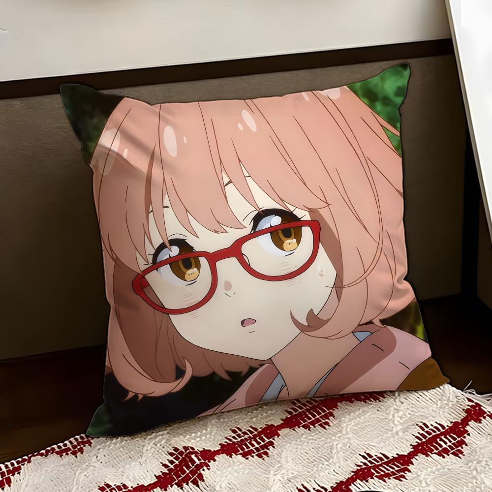 Anime BBeyond the BBoundary Cushion Cover Reversible Soft Durable Pillow Cover Home  Car MultiScene Use for Daily Comfort