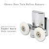 4pcs Shower Door Rollers Replacement Twin Roller Runners Wheels Pulleys Metal 23mm Wheel Diameter Top Roller Replacement