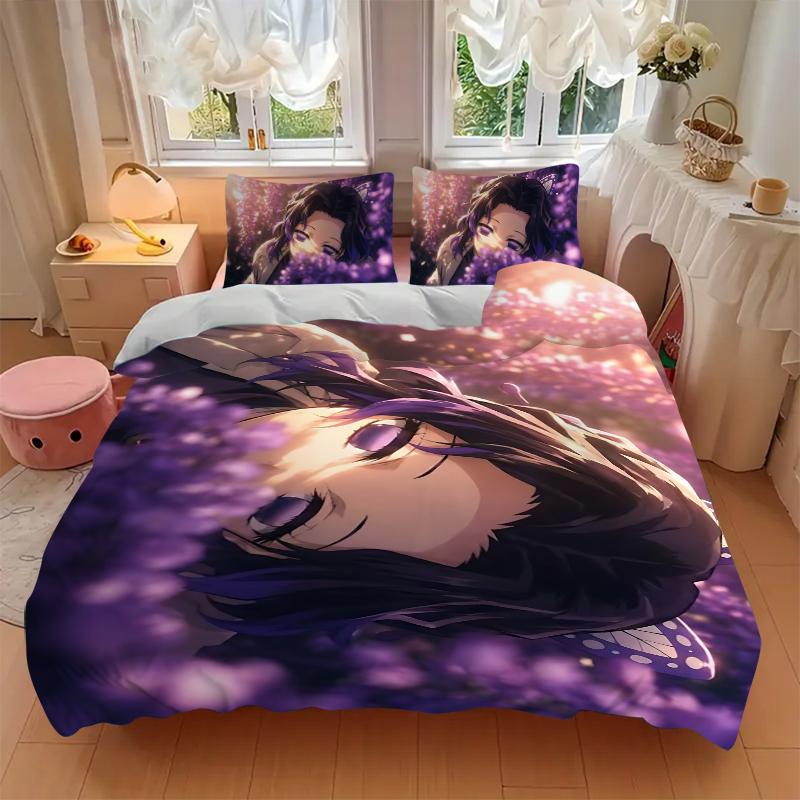 3Pcs Purple Petals Dream Bedding Set Soft Fabric Duvet Cover Pillowcases Home Xmas Halloween Gift 1 Duvet Cover 2 Pillowcase S1465