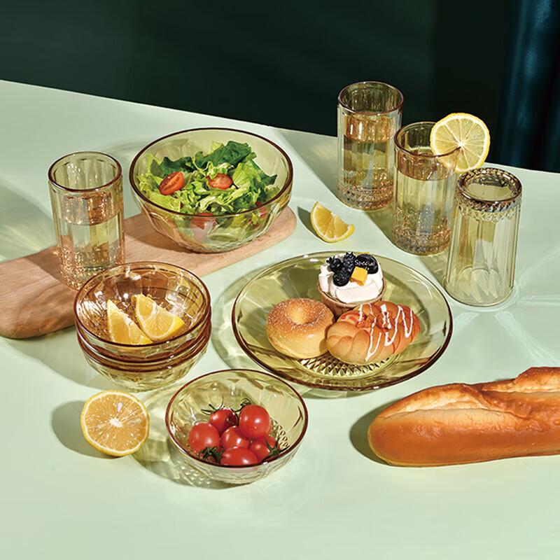 Mountain by Mountain 10-Piece Light Luxury Glass Dinnerware Set