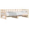 Extendable Daybed 2x (90x200) cm Solid Pine Wood