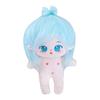 Niannyyhouse 20cm Plush Doll Light Blue Hair Black Hair Normal Body Cotton Toy with Skeleton