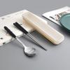 Set di posate ecologiche in paglia di grano: Cucchiaio, Forchetta e Bacchette in Giunto di Bambù - Ideali per Viaggio, Casa, Hotel o come Regalo.