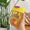 Water bottle simple ins cute high value straw cup female summer student adult girl plastic small portable water cup