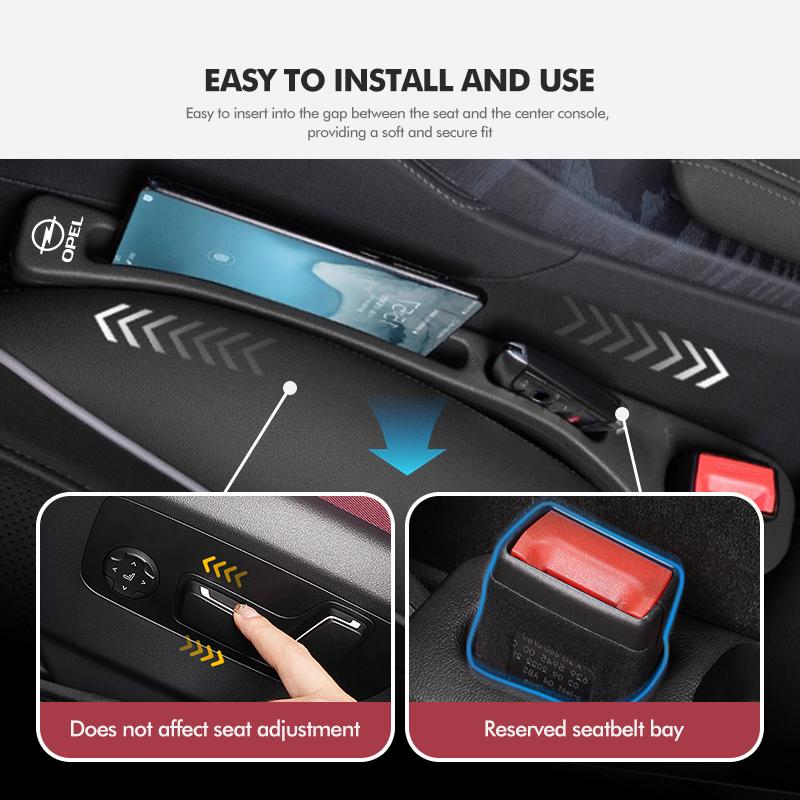 2pcs Car Seat Gap Filler Side Seam Plug Strip Leak-proof Strip For Opel Insignia Astra G J F K Vectra C H Corsa C B D Omega