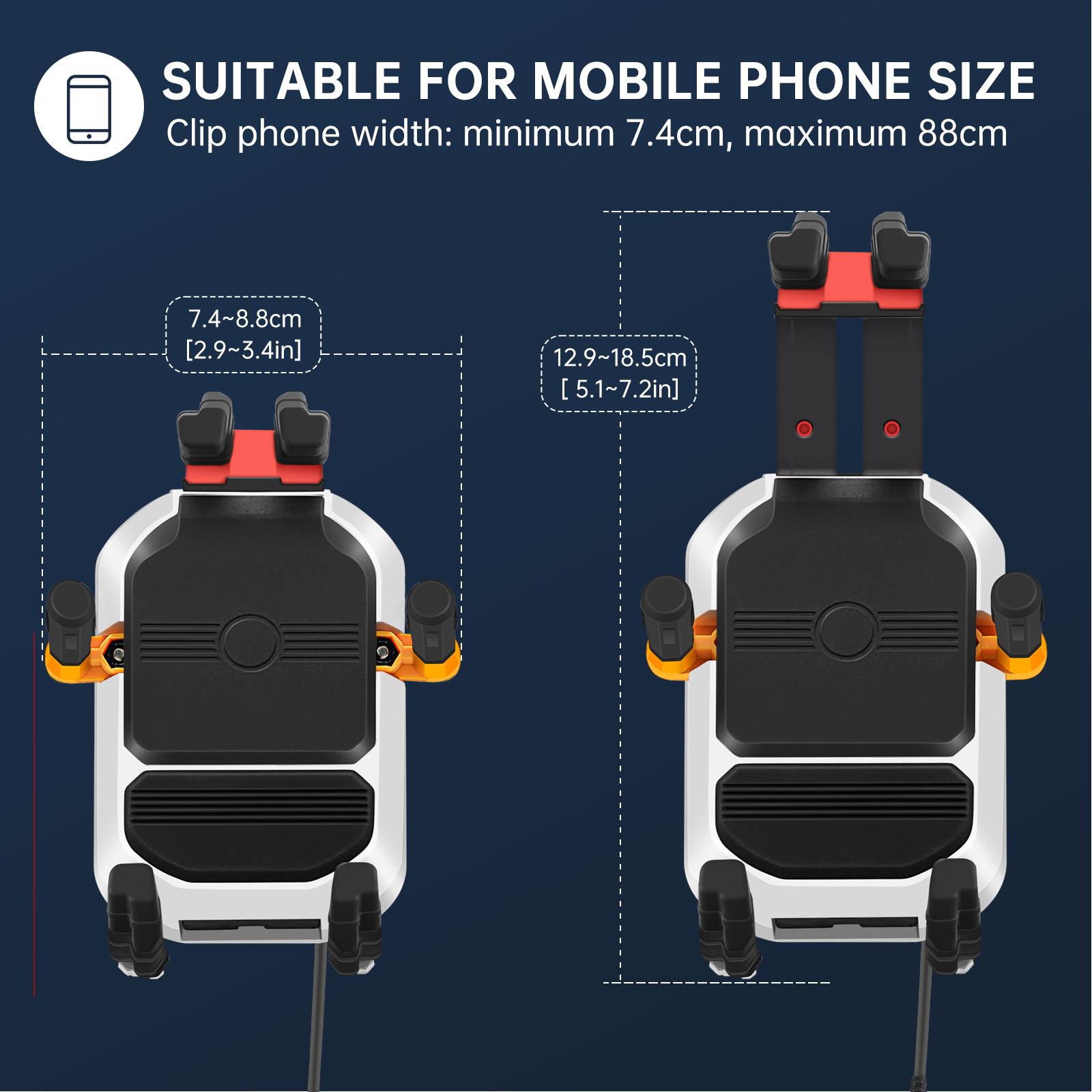 Шарнирная головка M8/M10 + амортизирующий кронштейн для телефона Беспроводная зарядка 15 — фото 7