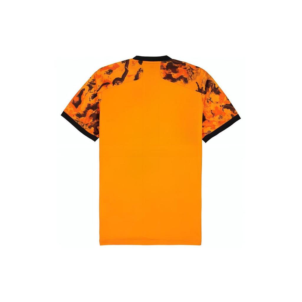 Adidas AU Juventus 20/21 Season Second Away Sports Patchwork Print Short Sleeve T-Shirt Men Tops Orange GE4854