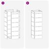 Umbrella Stand with Storage White 15.5 X 15.5 X 49 Cm Steel