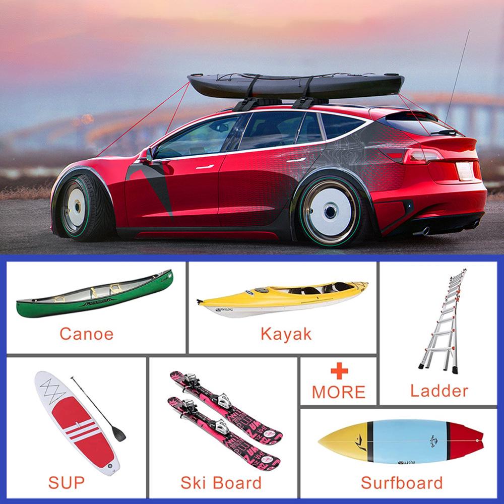 Universal Soft Roof Rack for Luggage, Kayaks, Surfboards, Boats, and Skis