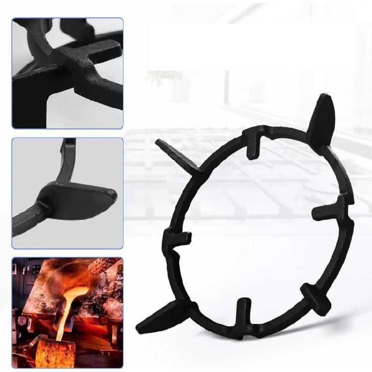 Kocherhalter Wok-Ständer Sichere Topf- und Pfannenhalterung Kochgeschirrhalterung Runde Basis Gusseisen-Textur für verbesserte Sicherheit