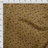 oneOone Cotton Poplin Brown Fabric Tropical Leaf Diy Clothing Quilting Fabric Print Fabric By Yard 42 Inch