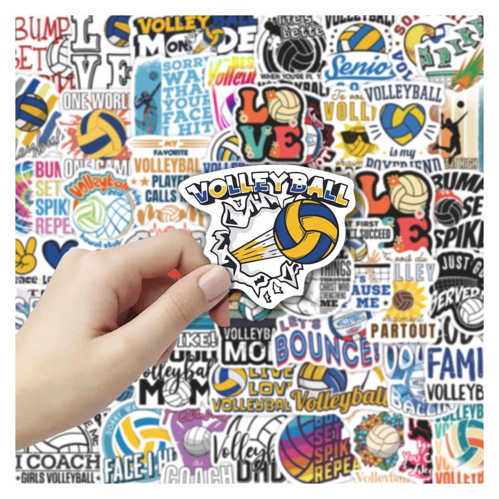 50 Creative Volleyball Slogan Stickers for Notebooks & DIY Suitcases