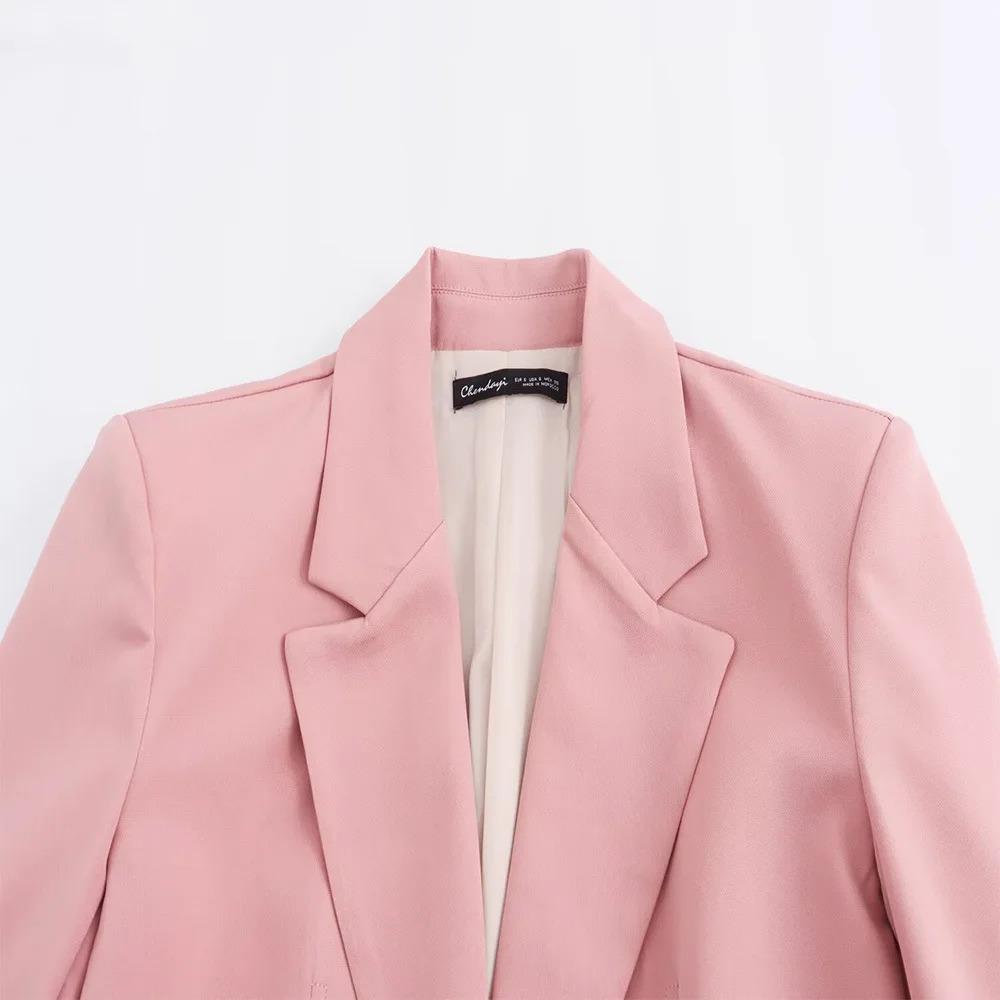 Spring and Autumn New Product Women's Temperament Solid Color Slim Fit  Single Breasted Casual Suit Jacket