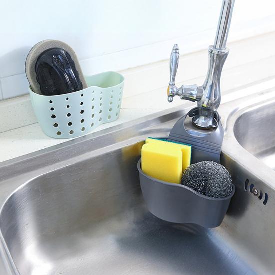 Kitchen Sink Shelf Soap Sponge Drain Rack Strong Load-Bearing Double-Layer Design