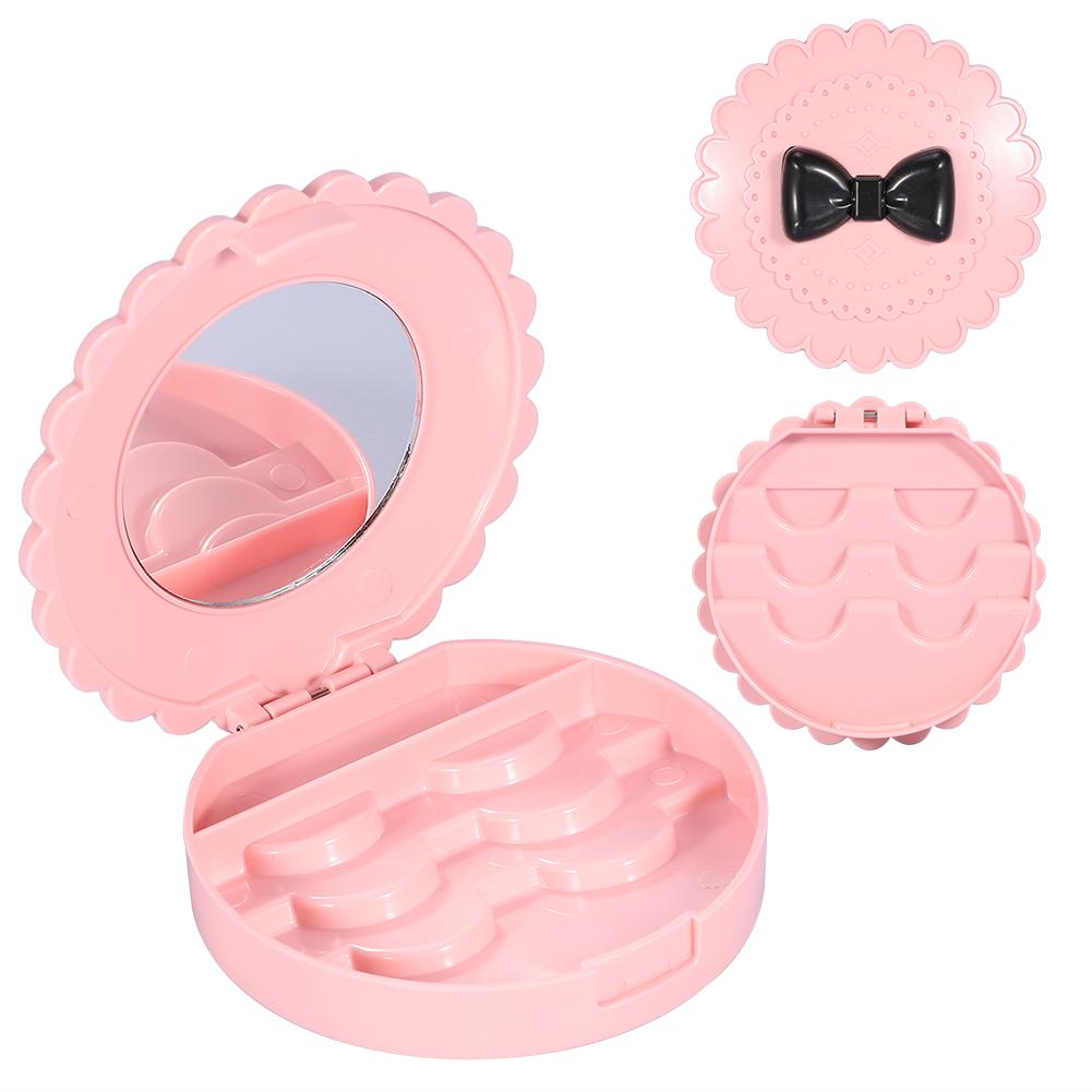 1pc Flower Shape Travel Portable False Eyelashes Storage Case Organizer Fake Lashes Carry Box