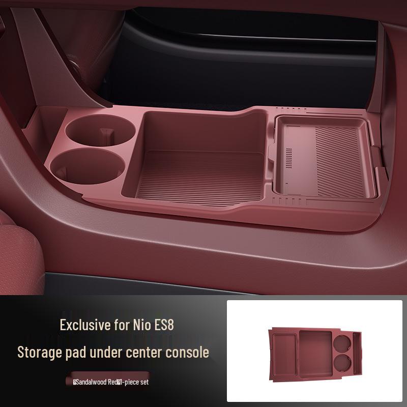 Compatible with 26 NIO ES8 Models: Center Console Cup Holder & Storage Box for Car Interior Modification