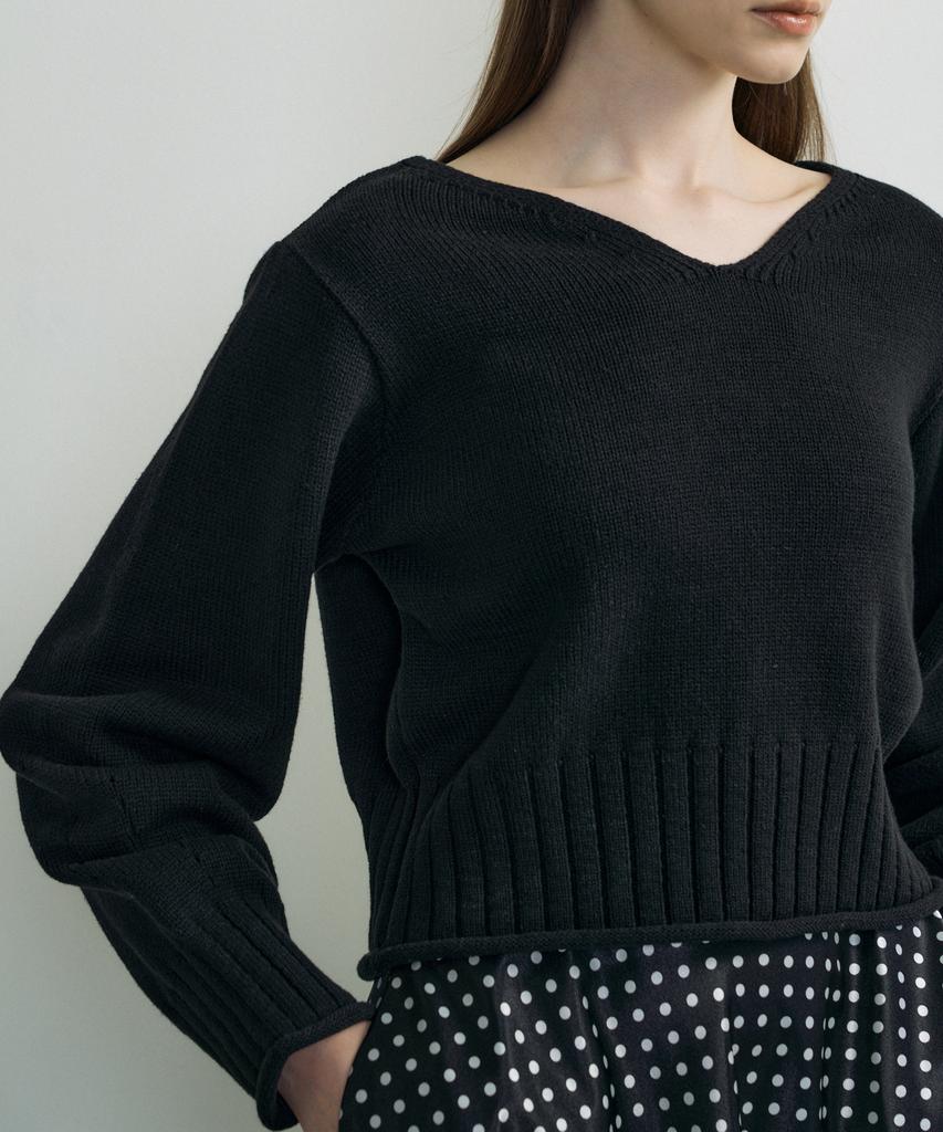 OCTETTE Cotton Waveneck Knit_2Color