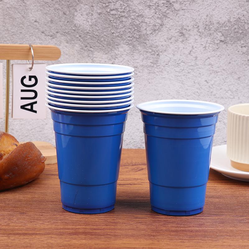 10Pcs Multiple 16OZ Plastic Cups Disposable Cups Drinking Cups Party Cups Water Cups For Graduation Ceremonies Beverages Drinks