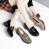 Women's Loafers, Spring Mid-heel Leather Shoes, Chunky Heel Women's Shoes, Middle-aged Women's Shoes, Deep-cut Single Shoes