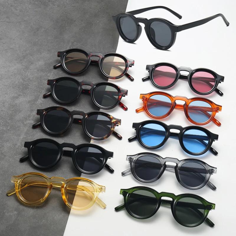 Customized High-end Men's and Women's Glasses New Retro Round Small Frame Sunglasses Fashion Trend UV Resistant Sunglasses