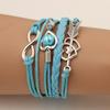 SUMENG Brand Leather Bracelets For Women Wrap Infinity Love Heart Pearl Friendship Antique  Charm Bracelet Pulseira 2024