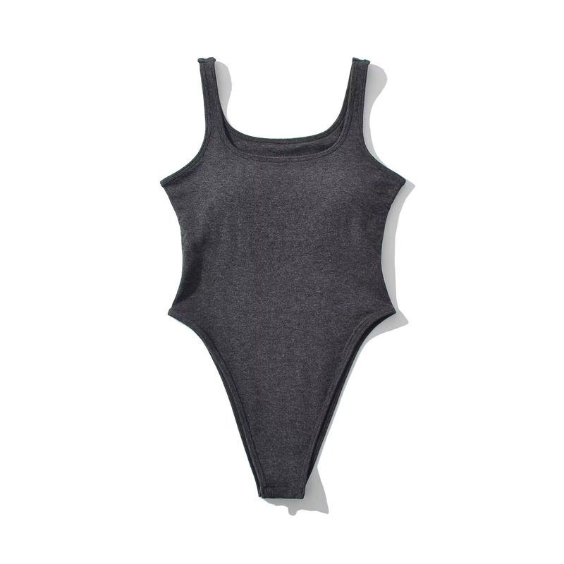 

Za2025 Summer New Women clothes Sexy Stretch Tight Slimming Versatile Backless Cup Sling Jumpsuit Deep flower Gray M