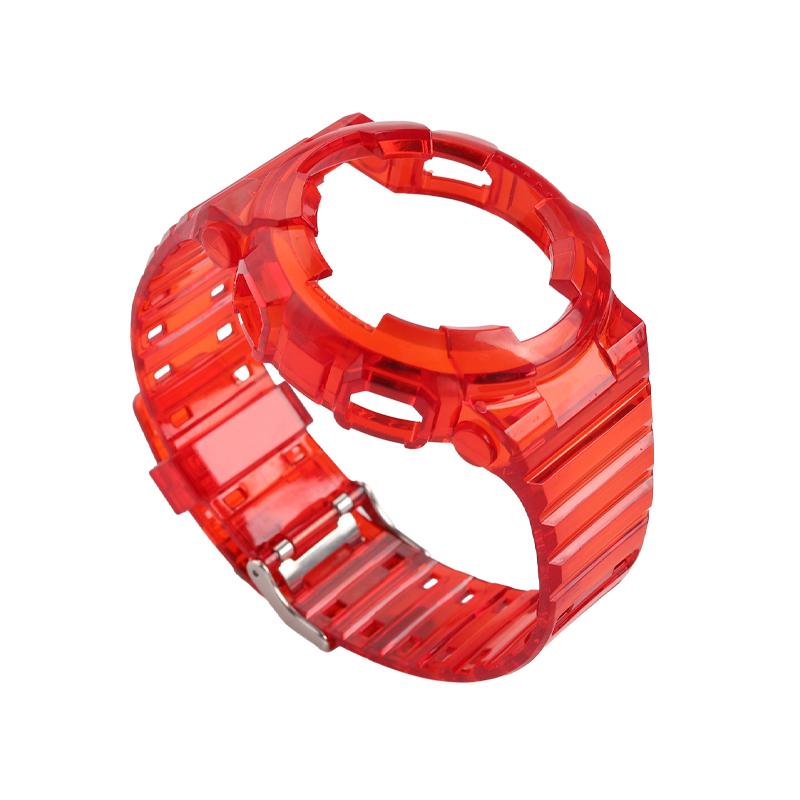 Silicone Watch Case Strap for Casio Watchband Bezel GA-100/110/120/140 GD-100/110/120 5081 5229 scrub/Transparent TPU Accessorie