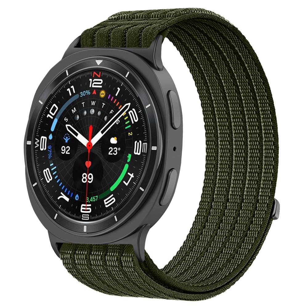 Нейлоновый ремешок-петля для Samsung Galaxy Watch8 40мм 44мм Регулируемый сменный браслет для Watch 8 Classic 46мм Аксессуары для ремешка зелёный