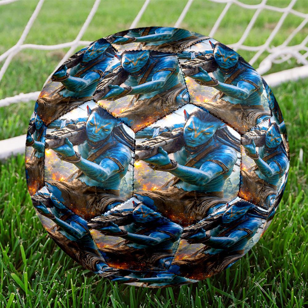 Avatar Print Size 5 Soccer Ball, Standard Match Football for Sports Game and Team Practice, Ideal Gift for Soccer Fans