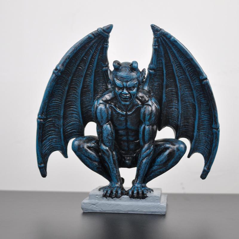 Gargoyle Resin Statue Winged Gothic Guardian Sculpture Indoor Outdoor Yard Home Garden Decor Ornament