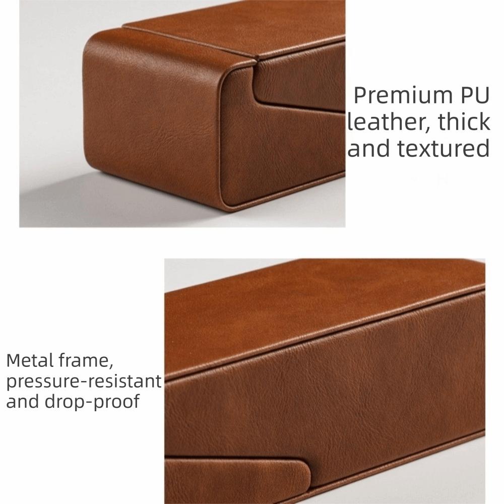 PU Leather Glasses Storage Case Foldable Sun Glasses Holder Eyewear Storage Box Myopia Glasses