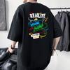 Hip Hop Style Mens Oversized Drop Shoulder T-Shirt 100% Cotton Streetwear Tee