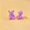 1Pc Solid Colored Stereo Simulation Bear Miniatures Sitting Bear Creative Ornament Desktop Decoration Diy Jewelry Cute Animal