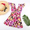 Plus Size Womens Modest One Piece Swimsuit High Waist Floral Print Tummy Control Swimwear Spa Pool