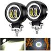 Yuguang Pair 3 Round Led Fog Lights Drl Angel Eyes 6000k 80w 8000lm 10-80v Dc Led Project White Suv Motorcycles Ip68 Ét