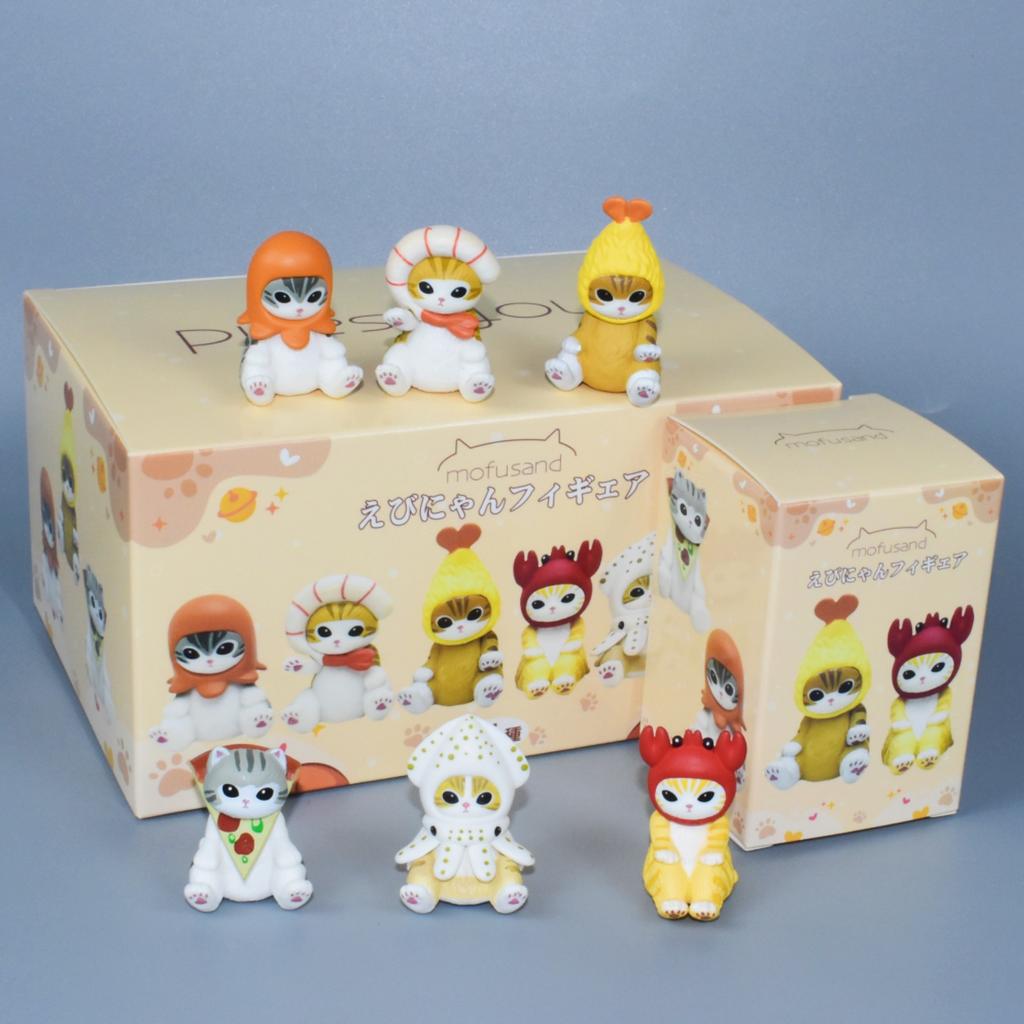 Mofusand Shark Cat Blind Box Bread Animal Cute Mini Doll Anime Desktop Ornaments Children's Toy Model Christmas Birthday Gift
