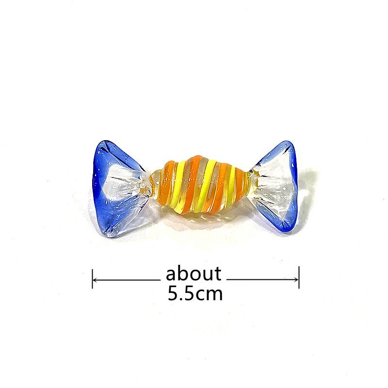 6pcs Vintage Murano Glass Candy Figurine Cute Sweets Ornament Home Table Decor Wedding Party Present Holiday New Year Xmas Gifts