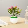 Mini Artificial Bonsai Plants Small Simulated Tree Pot Grass Fake Flowers Home Garden Office Table Room Decorative Ornaments